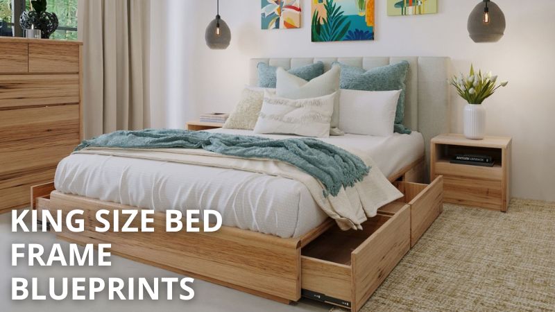 king size bed frame blueprints