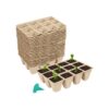 GROWNEER 288-Cell Peat Pots Seed Starter Trays – 24-Pack Biodegradable Seedling Pots for Germination, Organic Plant Starter Kit with 15 Plant Labels